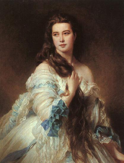 Franz Xaver Winterhalter Portrait of Madame Barbe de Rimsky-Korsakov Sweden oil painting art